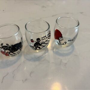 Vintage Shot Glass Set with Fun Graphics